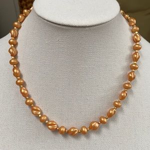 Unusual single strand Vintage weird bead necklace